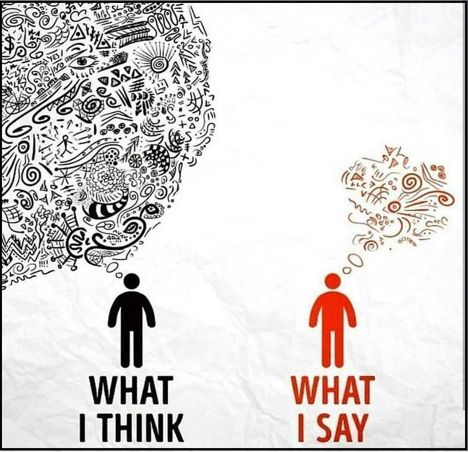 think and say